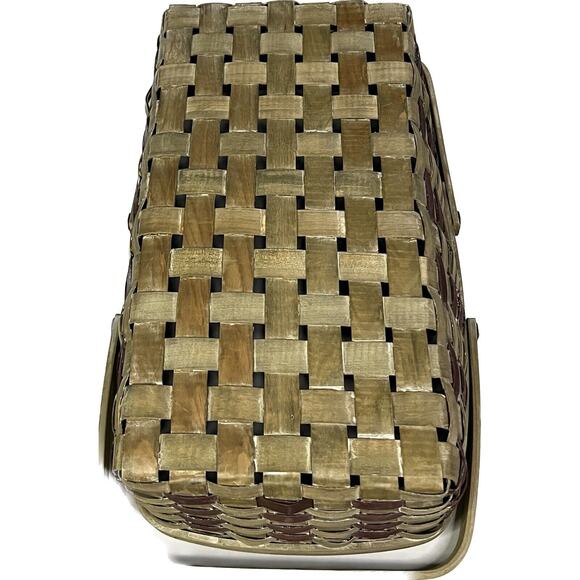 American Patriotic Themed Basket Vintage 15" With Handles Harvest Storage Decor - Picture 7 of 9